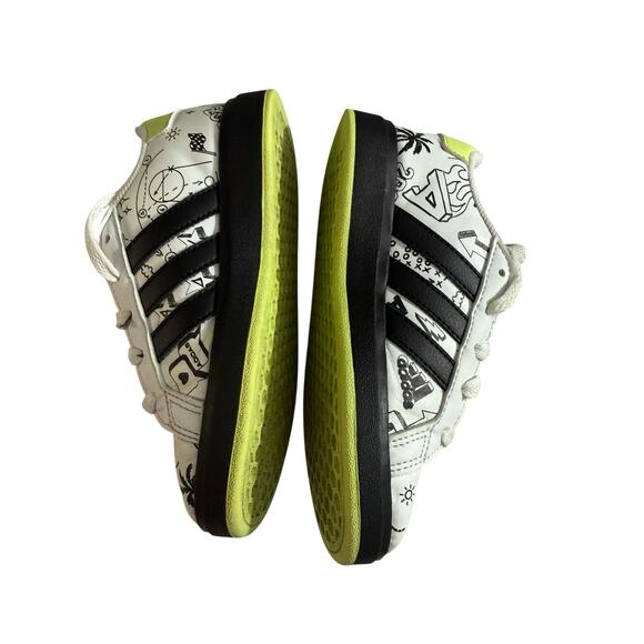 ADIDAS GRAND COURT 2.0 KIDS TENNIS SHOES WITH DRAWINGS IG4853 Size 11 - Picture 7 of 9